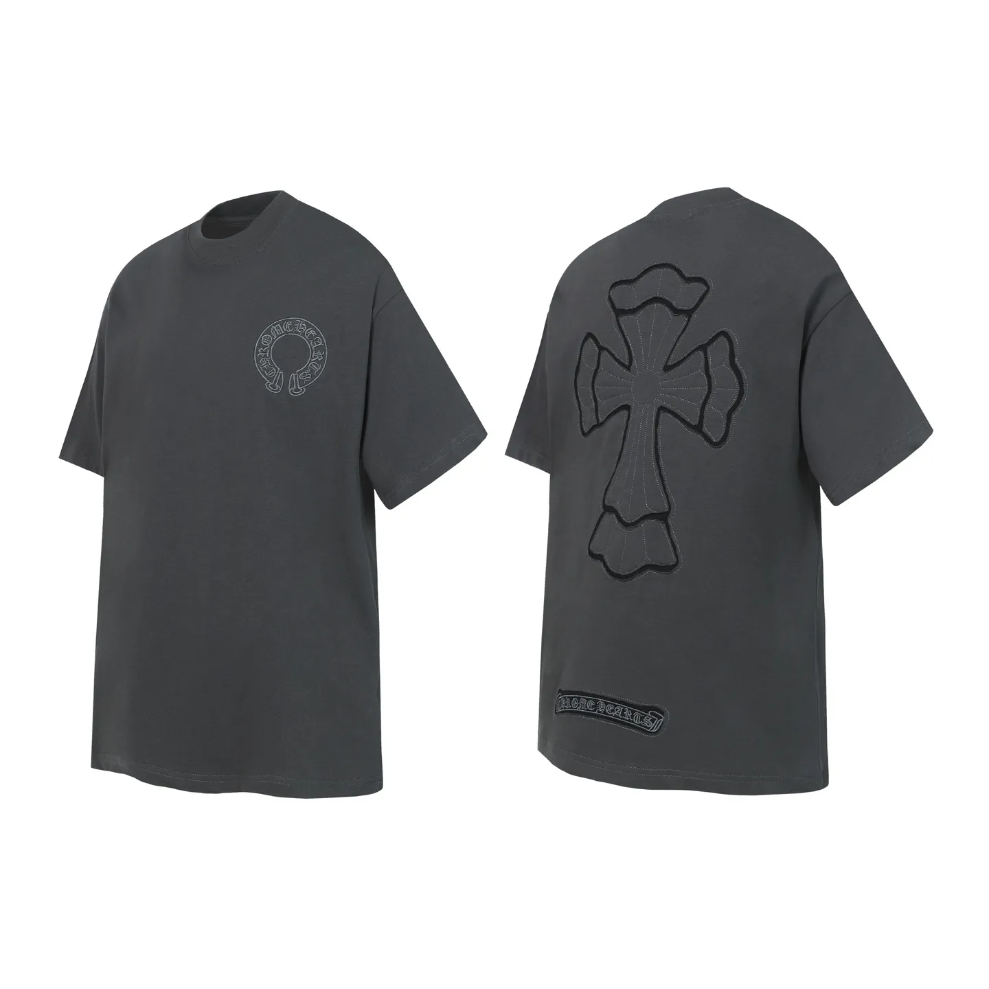 P160 Chrome Hearts CH Chrome Hearts Heavy Industry patch embroidered cross ✝️Short-sleeved T-shirt Use imported Tajima machine embroidery Correctly configured Black 2025 Chrome Hearts nylon bag authentic packaging 260 grams of custom-dyed double-yarn cotton Large version Loose and stylish Differentiated from low version slim and long version The upper body pulls the hips 100% commitment: top quality Do not make fast food The highest version on the market Top quality - different from those ordinary versions on the market If you care about quality, you should also respect the price. Absolutely 0 after-sales service and 0 return rate so far. It’s hard not to love the style - 260g custom-dyed double yarn fabric - Correct high-density main mark, washed tag, hand-sewn